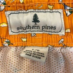 Martini themed swim shirts by southern pines in orange